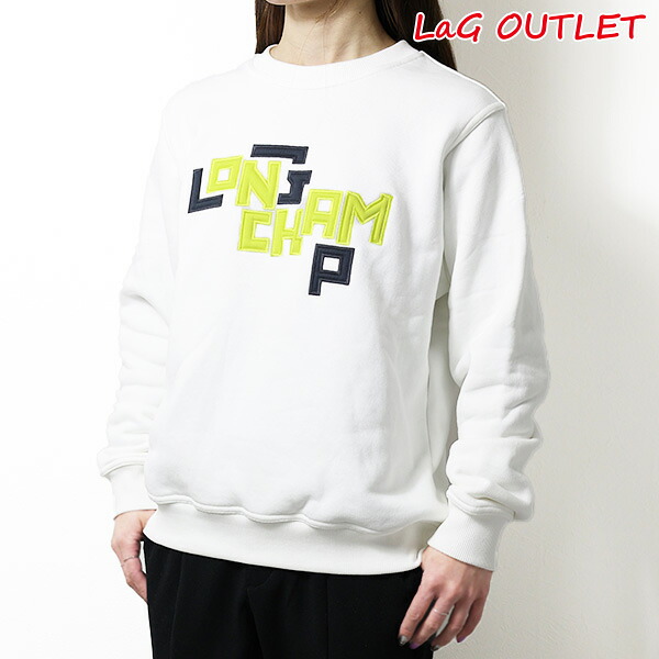 【LaGアウトレット】 Longchamp ロンシャン Logo Swaetshirt ロゴ スウェットシャツ トレーナー クルーネック 長袖 レディース アウトレット 60245 LaG Onlinestore|LaG OnlineStore 店