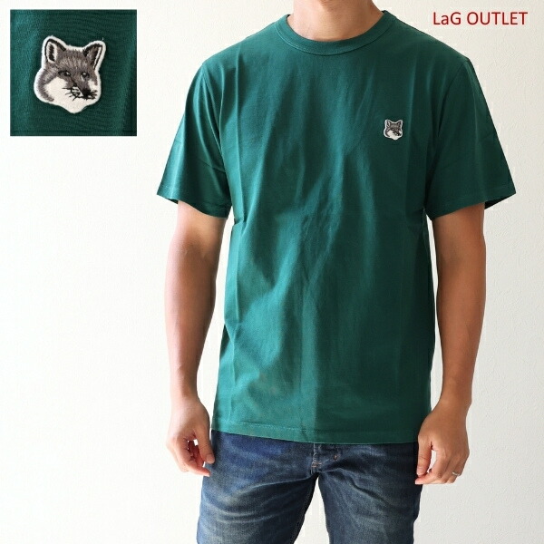 メゾンキツネ　フォックスヘッド パッチ Tシャツ　Ink blue XL MAISON KITSUNÉ - 【レディース】フォックスヘッド パッチ