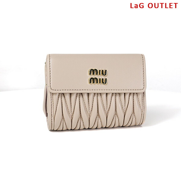 miumiu 財布 miu miu ミュウミュウ クリスタルマテラッセ ZIP長財布