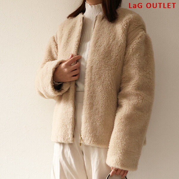 【LaGアウトレット】Max Mara マックスマーラ ジャケット Panno Teddy Coat 11081021600 レディース テディベア ノーカラー ジップアップ ショート丈 フードなし アウター LaG Onlinestore｜LaG OnlineStore　店