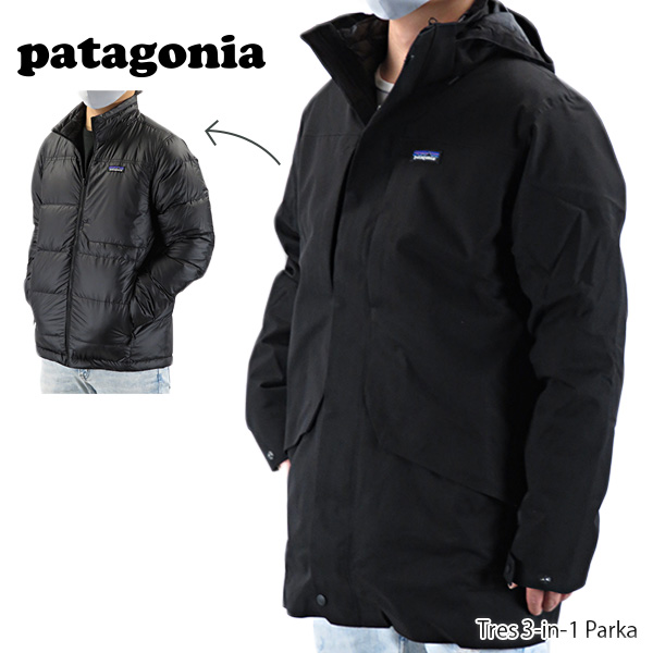 楽天市場 パタゴニア トレス 3 イン 1 パーカ 男性用 Patagonia Tres 3 In 1 Parka 2 メンズ 中綿 ナイロン パーカー ジャケット ブラック 01 ｓｔｙｌ ｕｓ スタイラス