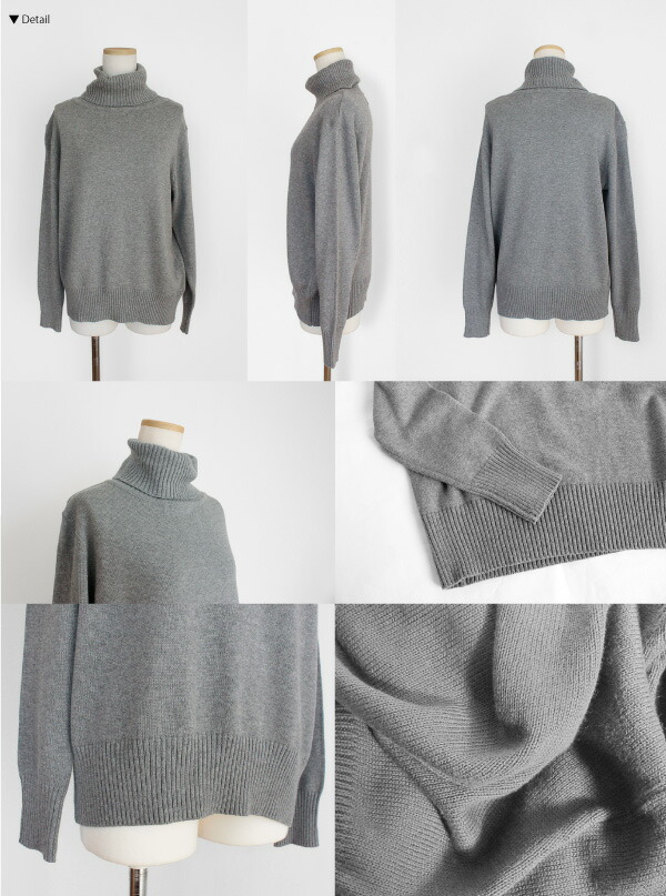 楽天市場 Pompadour ポンパドール Cotton Cashmere Turtle Neck Knit コットン カシミア タートルネックニット レディース セーター ビッグシルエット カシミヤ Lag Onlinestore 楽天市場店