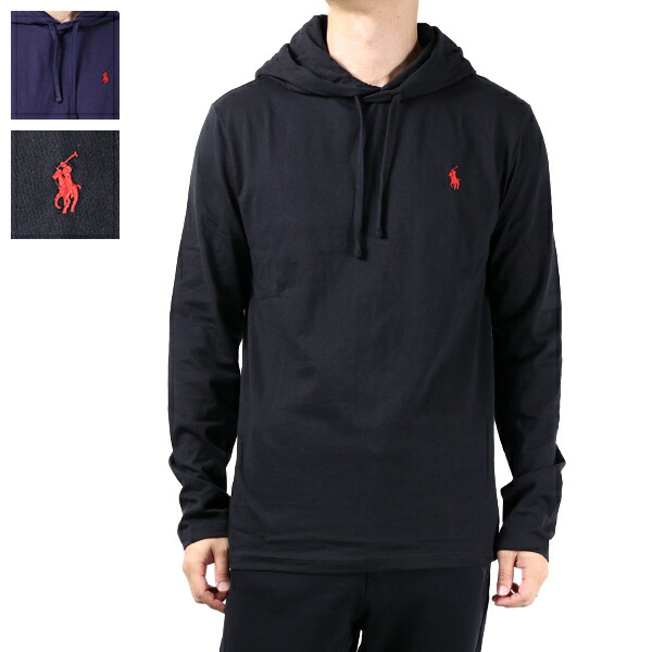 POLO RALPH LAUREN ポロラルフローレン Tシャツ Long Sleeve Jersey Knit Hoodie 710847203 メンズ ロングスリーブ 長袖 ロンT Tパーカー フード付き ロゴ刺繍 LaG Onlinestore｜LaG OnlineStore　店