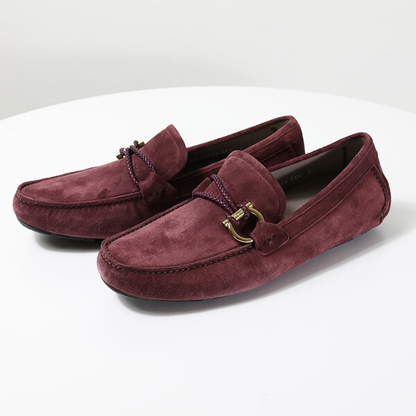 サルヴァトーレフェラガモ スエード プレーントゥシューズ　71/2Eラバー イタリア製 Salvatore Ferragamo / サルヴァトーレフェラガモ