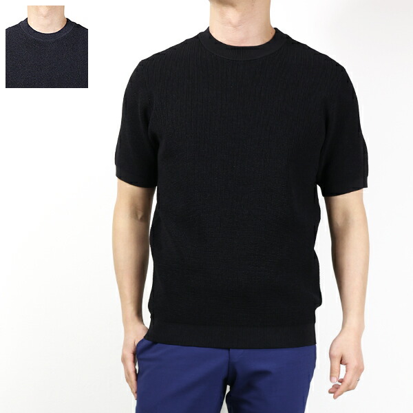 TATRAS タトラス ニット DEOPE Knit Pullover T-Shirts デオペ MCKZ0451053588 メンズ セーター 半袖 クルーネック 和紙混 ロゴ刺繍 LaG Onlinestore