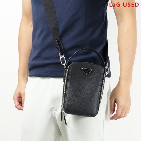 【中古品】PRADA プラダ ショルダーバッグ Saffiano Mini Bag 2VH067 メンズ ミニバッグ クロスボディ ハンドバッグ サフィアーノレザー 鞄 2way LaG Olinestore｜LaG OnlineStore　店 114,000円