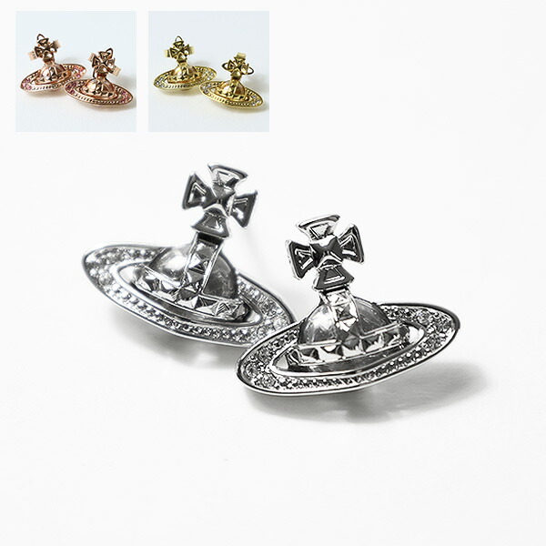 ★送関込み★Vivienne Westwood Pina クリスタル ピアス Pina crystal-embellished earrings in gold - Vivienne
