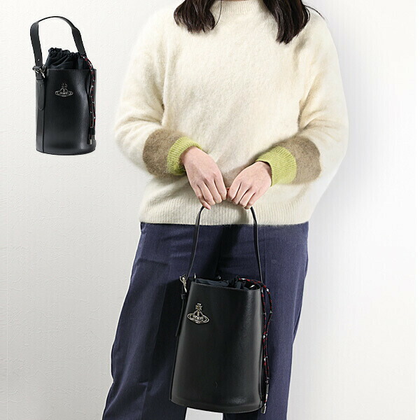 Vivienne Westwood ヴィヴィアンウエストウッド Charlotte Bucket Bag バケットバッグ ハンドバッグ ショルダーバッグ 2way オーブ レザー 本革 レディース 42020078 42095 N402 LaG Onlinestore