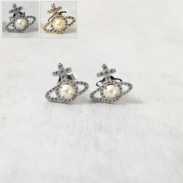 21/22新作★vivienne westwood★BALBINAパールロゴピアス Vivienne Westwood】Viviana Faux パール ピアス / 両耳用