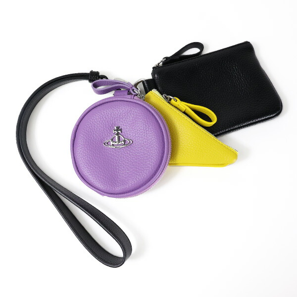 Vivienne Westwood ヴィヴィアンウエストウッド Multi Pouch マルチポーチ ポーチ 3連 小物入れ 小銭入れ コインケース メタルオーブ レザー レディース 52040056U S000D LaG Onlinestore