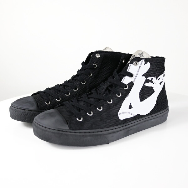 ★ vivienne westwood キャンバス ハイカット ロゴスニーカー ★ ☆vivienne westwood☆キャンバス ハイカット ロゴ スニーカー