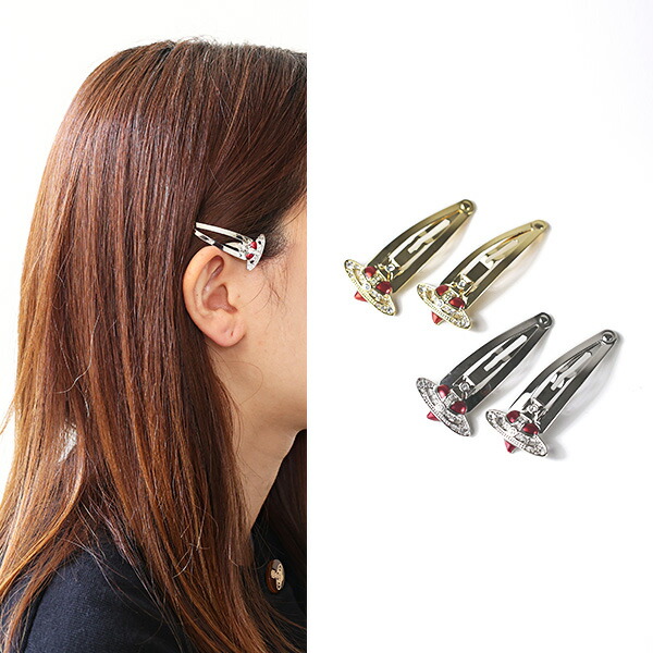 Vivienne Westwood ヘアピン ☆vivienne westwood☆ロゴ ハート＆安全ピン ヘアクリップ