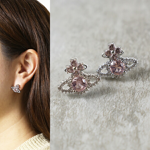 Vivienne Westwood ヴィヴィアンウエストウッド ピアス Valentina Orb Earrings ヴァレンティーナ 62010101 レディース オーブ ラインストーン 両耳用 アクセサリー LaG Onlinestore｜LaG OnlineStore　店