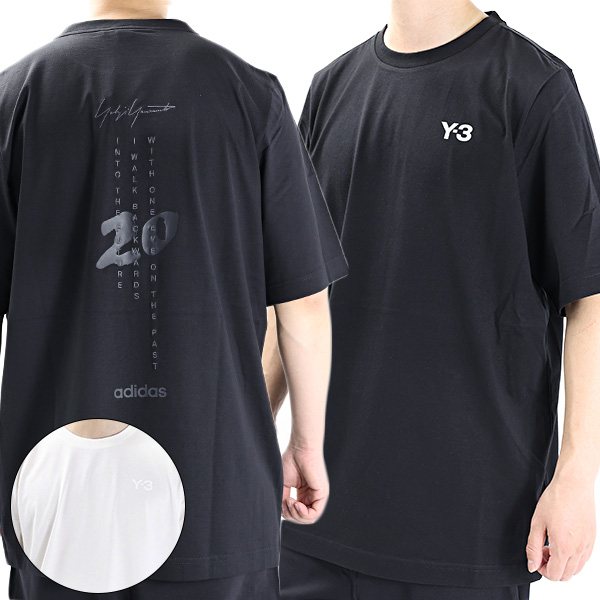 Y-3 adidas ヨウジヤマモト 白 シャツ ロング ロゴ ビックシルエット ワイスリー Y-3 adidas アディダス YohjiYamamoto STACK LOGO LS