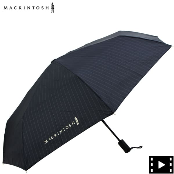 【百貨店大売り出し】マッキントッシュ 傘 ワンタッチ開閉式 晴雨兼用 縞模様柄 折り畳み傘 MACKINTOSH AYR ACC-027 MCT  CL0027UBUH NAVY PIN STRIPE【返品取り替えっこ不可】 special priceAM special priceAL m-zasale l-zasale