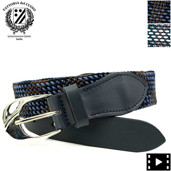 【セール】ファットリア デル クオーイオ ベルト メンズ レザー エラスティック マルチカラー メッシュベルト FDC FATTORIA del CUOIO【返品交換不可】special priceAM｜ラグラグマーケット