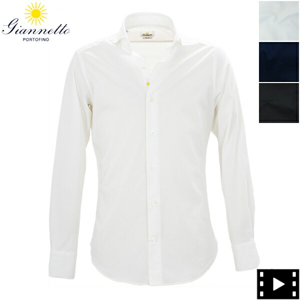 ジャンネット シャツ メンズ カッタウェイ スリムフィット コットン ブロードシャツ GIANNETTO SLIM FIT 103600L844 GNT 0001