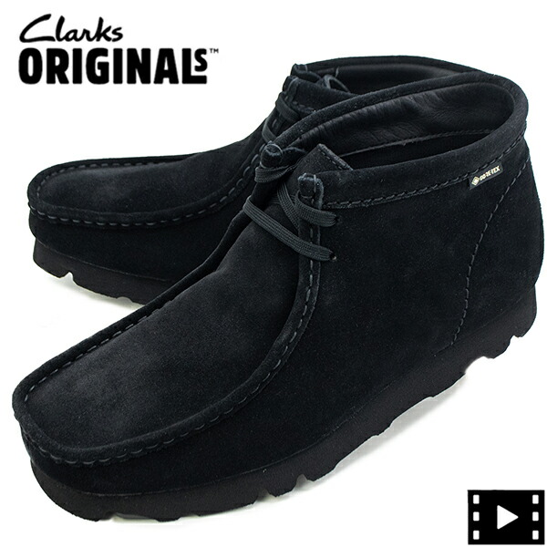 楽天市場】CLARKS WALLABEE BOOT GORE-TEX BLACK SUEDE 26173318