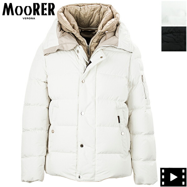 ムーレー 落ち込む メンズ 撥水 フーデッド ダウンボンバージャケット MOORER JESSE STP MRE