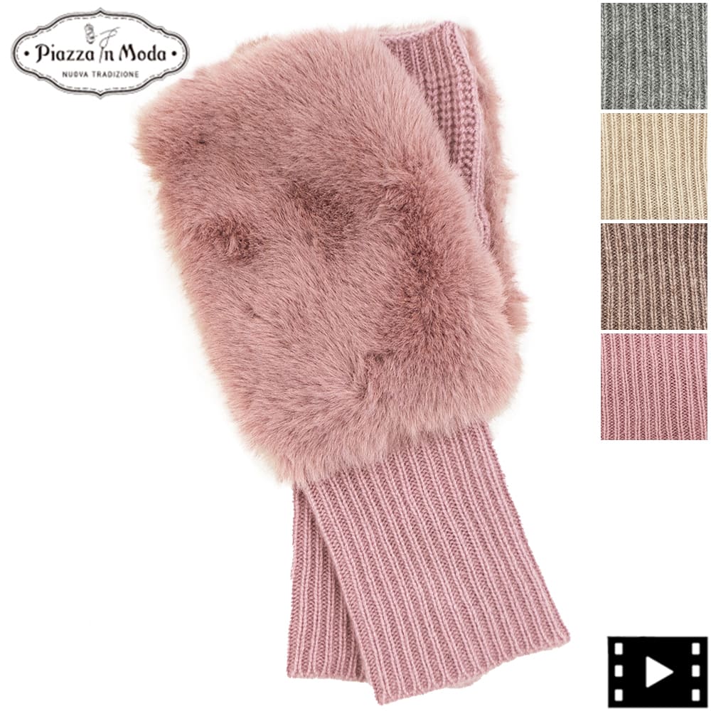 ピアッツアインモーダ 手袋 レディース カシミヤ フィンガーレスグローブ Piazza in Moda PIM-034 PIM