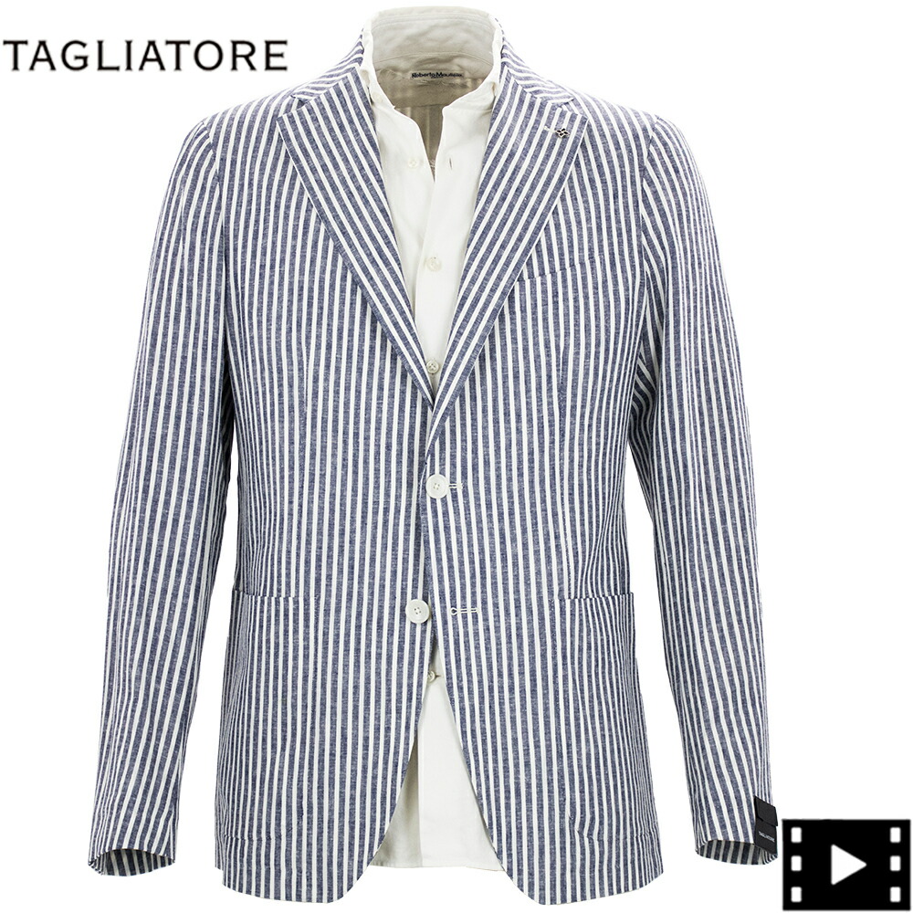 楽天市場】TAGLIATOREタリアトーレ 2B シングル ジャケット コットン