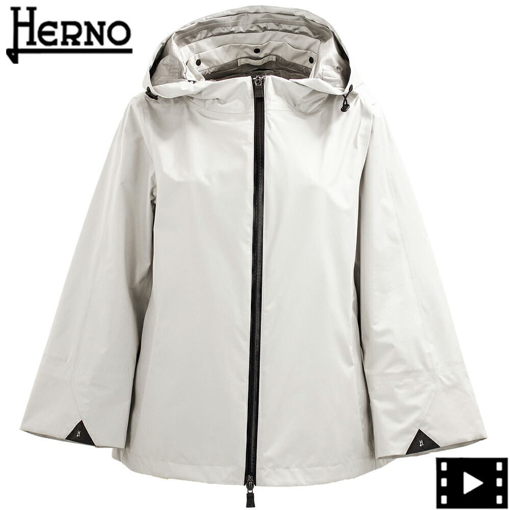 【セール】ヘルノ ブルゾン レディース ゴアテックス パックライトシェル フーデットブルゾン HERNO GI000271D HER 11124 1250【返品交換不可】 special priceAL｜ラグラグマーケット