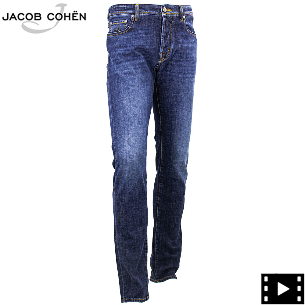 ヤコブコーエン デニム メンズ ストレッチ 5ポケット スリムフィット ストレートデニム JACOB COHEN BARD JCB JUM_QE004 100D