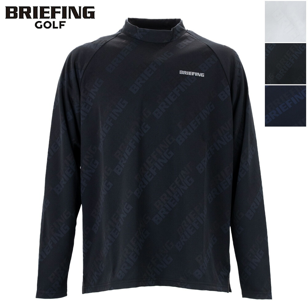ブリーフィング ゴルフ ウェア メンズ リラックスフィット シャドウロゴジャガード ロングスリーブ ハイネック BRIEFING GOLF MS SHADOW LOGO JQ LS HIGHNECK BRG261M40 BRG｜ラグラグマーケット