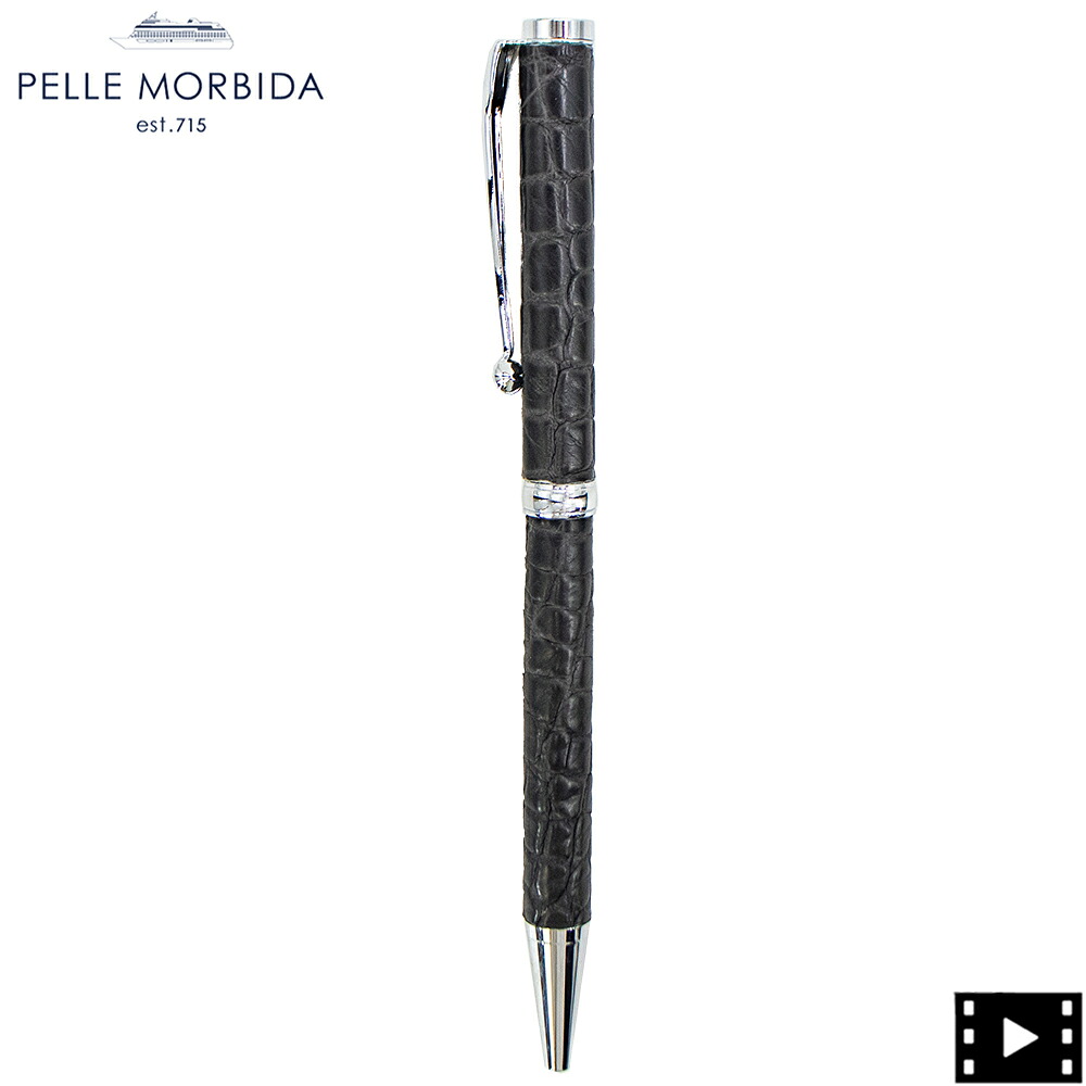 ペッレモルビダ ペン クロコダイル ボールペン PELLE MORBIDA PMO-CRAC102 PMO CHARCOAL GRAY｜ラグラグマーケット
