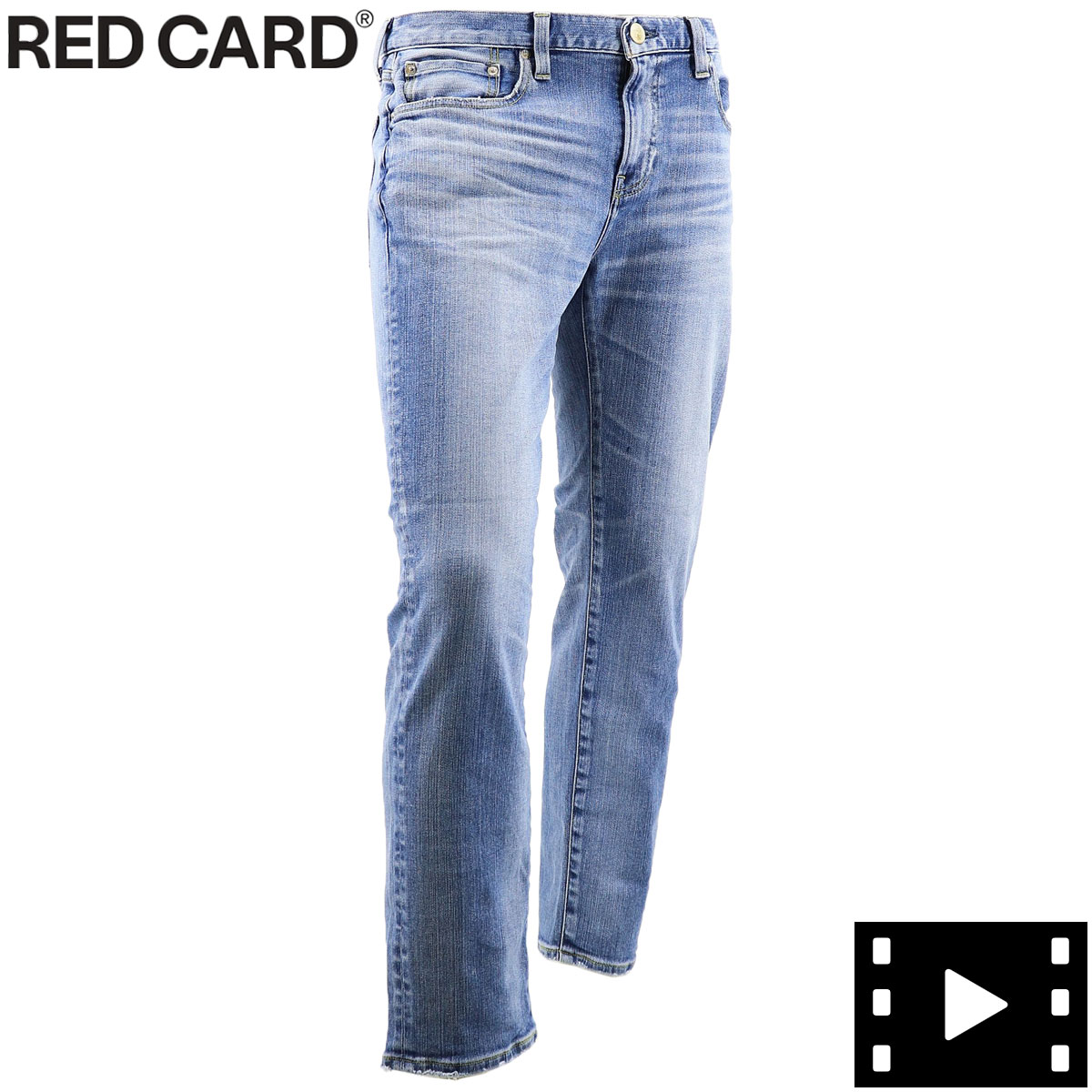 楽天市場 レッドカード Red Card メンズ リズム ストレッチ スリムテーパードデニム Rhythm Crop Red Tatsuya Ttl Light Used Light Ind ブルー ラグラグマーケット