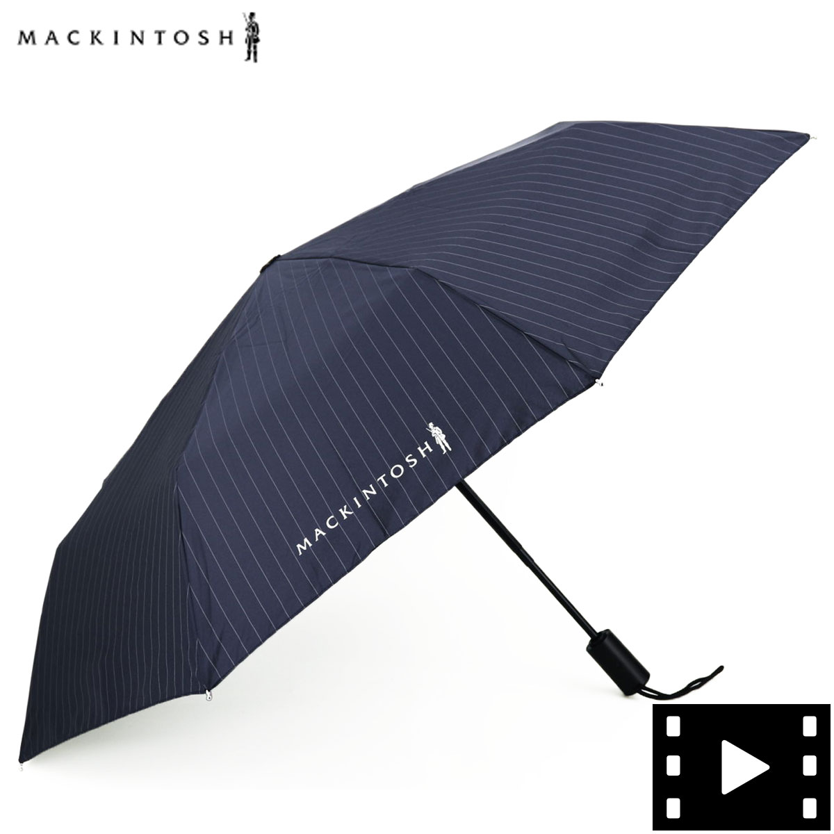 楽天市場 マッキントッシュ Mackintosh ワンタッチ開閉式 晴雨兼用 ピンストライプ柄 折り畳み傘 Ayr Acc 027 Mct 11cl0027ubuh Navy Pinstripe ネイビー ラグラグマーケット