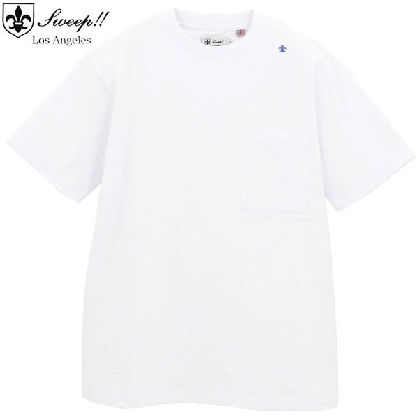 Tシャツ カットソー 最高の品質の White ホワイト 送料込 Swp Sl Cotton T Usa Tシャツ 半袖 クルーネック Usaコットン メンズ Losangeles Sweep ロサンゼルス スウィープ Ryce Co Ke