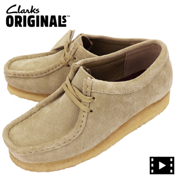 Clarks ワラビー スエード モカシン ベージュ Clarks CLARKS(クラークス)ワラビーエデン ハイカット モカシン