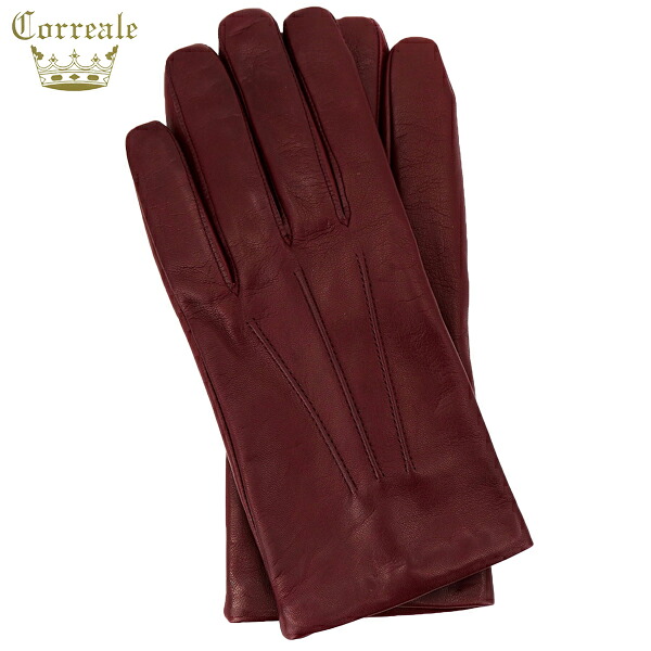 【セール】コレアーレグローブス Correale gloves メンズ シープスキン ナッパレザー カシミア グローブ 手袋 CRM-6001 CRG(ワイン)【返品交換不可】 special priceAM m-zasale|ラグラグマーケット