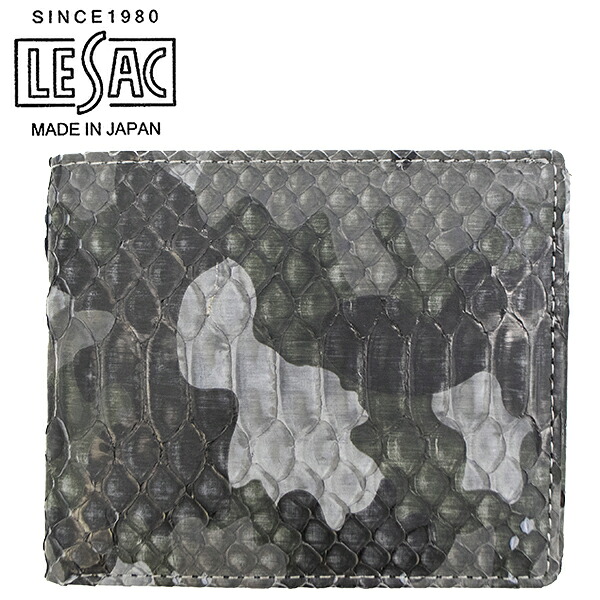 【セール】レザック 財布 ダイヤモンドパイソン カモフラージュ柄 二つ折り財布 LE'SAC 8121 CAMO GREY （グレー）【返品交換不可】special priceAM special priceAL,m-zasale,l-zasale｜ラグラグマーケット
