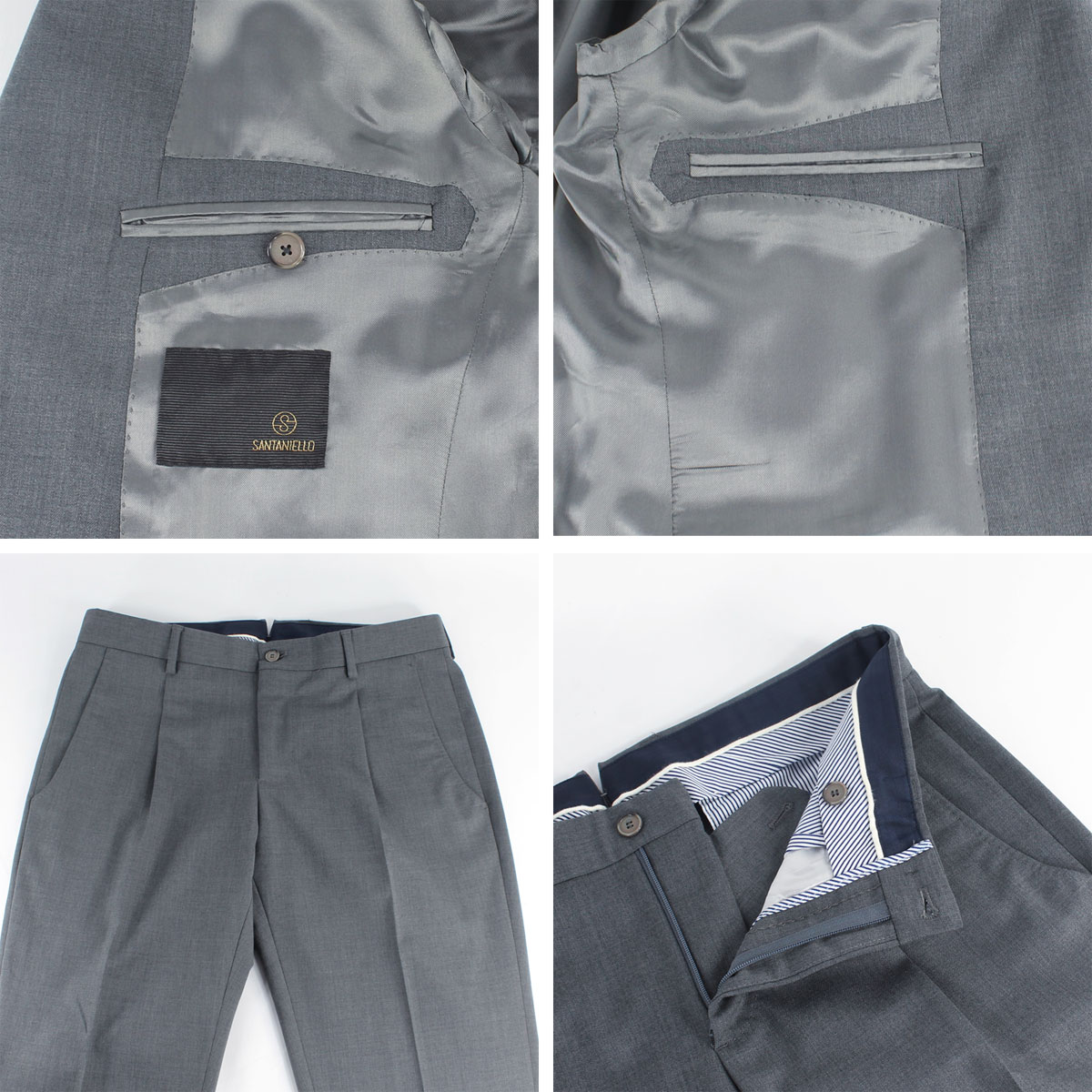 【決算売尽しセール50%OFF】SANTANIELLO サンタニエッロ メンズ ウール ストレッチ 2B シングルスーツ V529/E1511/11/SAM 011 (ライトグレー)【返品交換不可】special priceBM 【決算売尽しセール50%OFF】SANTANIELLO サンタニエッロ メンズ ウール ストレッチ 2B シングルスーツ V529/E1511/11/SAM 011 (ライトグレー)【返品交換不可】special priceBM