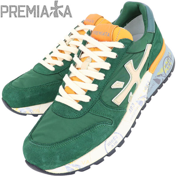 時間指定不可 楽天市場 プレミアータホワイト Premiata White メンズ スエード ナイロン ローカット ダッドスニーカー Mick 4021 グリーン ラグラグマーケット 楽天市場 Convocatoria Diresapuno Gob Pe