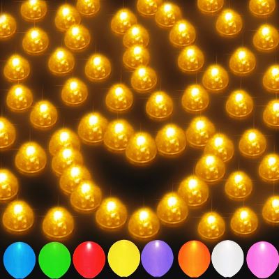 JJGoo バルーンライト 100個 ウォームホワイト<br>DIY 手作り 装飾に♪LEDミニラウンドボール インテリア 水の中 風船 ランタン バルーンパーティー ウェディング デコレーション 48時間以上持続 ボールライト 防水 ハロウィン 誕生日 クリスマス あたたかい白 Warm White