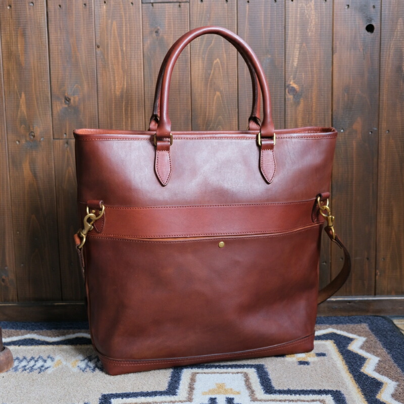 VASCO ヴァスコ【VS-244LS】【LEATHER NELSON 2WAY BAG】≪CAMEL≫ レザーネルソン2WAYトートバッグ ストラップ付 姫路産なめし革 丘染め 日本製