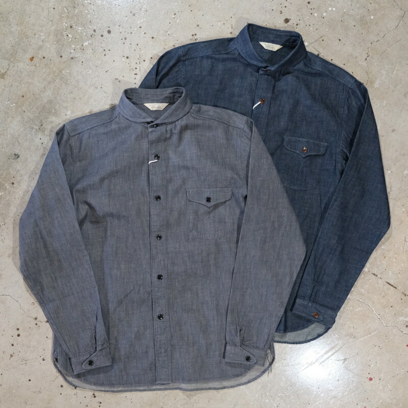 楽天市場】ORGUEIL オルゲイユ 長袖 バンドカラー シャツ Band Collar