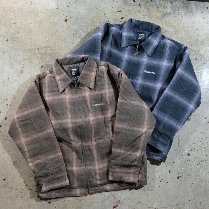 BLUCO ブルコ【157-31-038】【OMBRE CHECK WINTER WORK JACKET】オンブレーチェックワークジャケット 中綿 ネル 17,182円