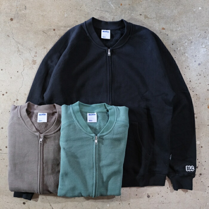 BLUCO ブルコ【155-13-027】【HEAVY PILE ZIP JACKET】ヘビーパイルジップジャケット スウェット オリジナルボディ COTTON