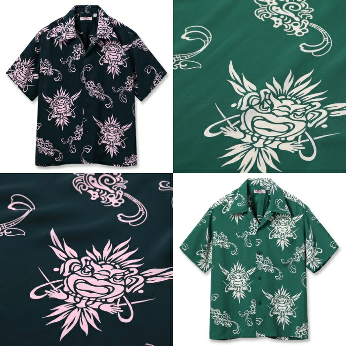 SUNSURF サンサーフ【SS39611】【RAYON HAWAIIAN SHIRT “INCARNATION OF GOD”】レーヨンオープンカラーシャツ ハワイアンプルオーバー 開襟 半袖