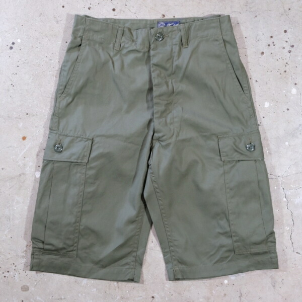BUZZ RICKSON’S バズリクソンズ【BR51907】【TROUSERS, MEN\u0027S, COTTON WIND RESISTANT POPLIN, OLIVE GREEN, ARMY SHADE 107 SHORTS】遊撃手ズボン下 積貨委託貨物