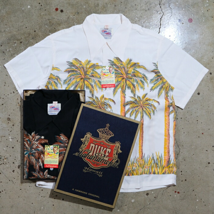 DUKE KAHANAMOKU デュークカハナモク【DK39448】【SPECIAL EDITION “PALM TREE” (SHORT SLEEVE)】 パームツリー ハワイアン アロハシャツ RAYON100%