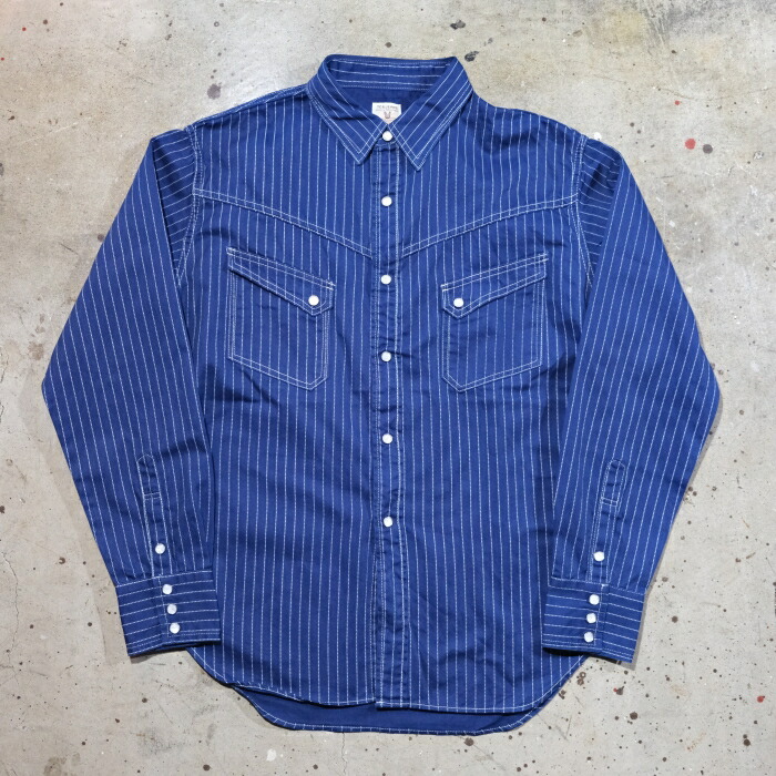 TCB jeans ティーシービージーンズ【RANCHMAN Shirt】≪BLUE WABASH≫ ランチマンシャツ 8oz ウォバッシュ コットン100% 日本製 MADE IN JAPAN