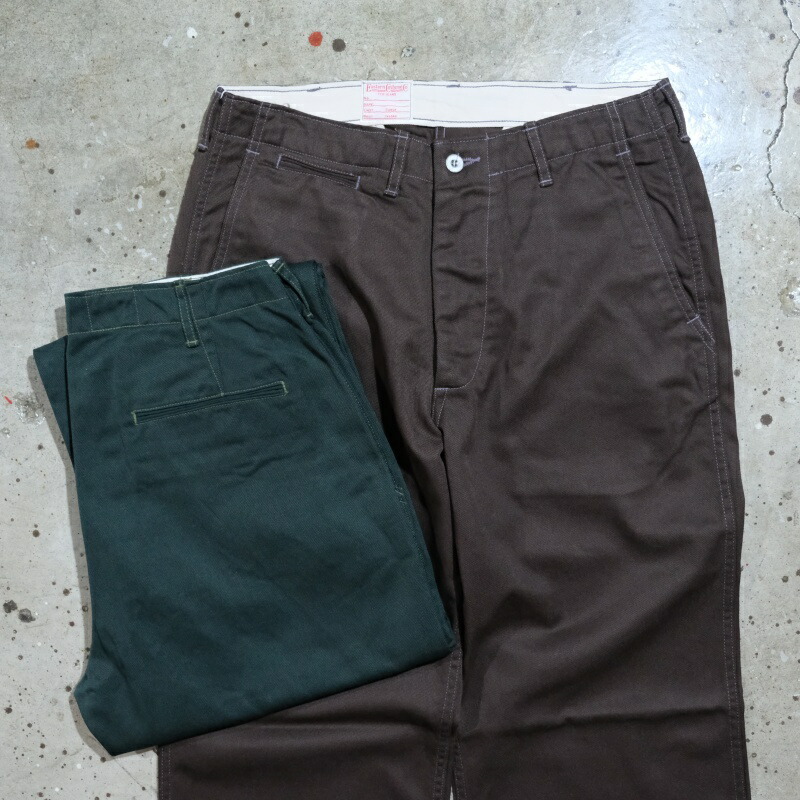 TCB jeans ティーシービージーンズ【Stay Gold Chino】≪Tree Green & Trunk Brown≫ ステイゴールドチノ コットンツイル コットン100%
