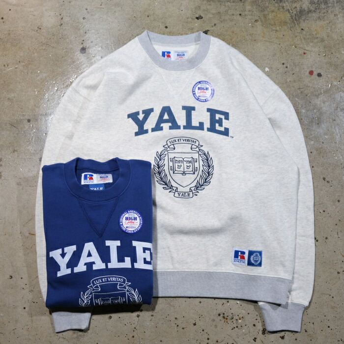RUSSELL ATHLETIC ラッセルアスレチック【Yale University High Cotton TM Loop Back Terry Sweat CN】プロコットンループバックスェット 単科大学 労働者の一団素っ首