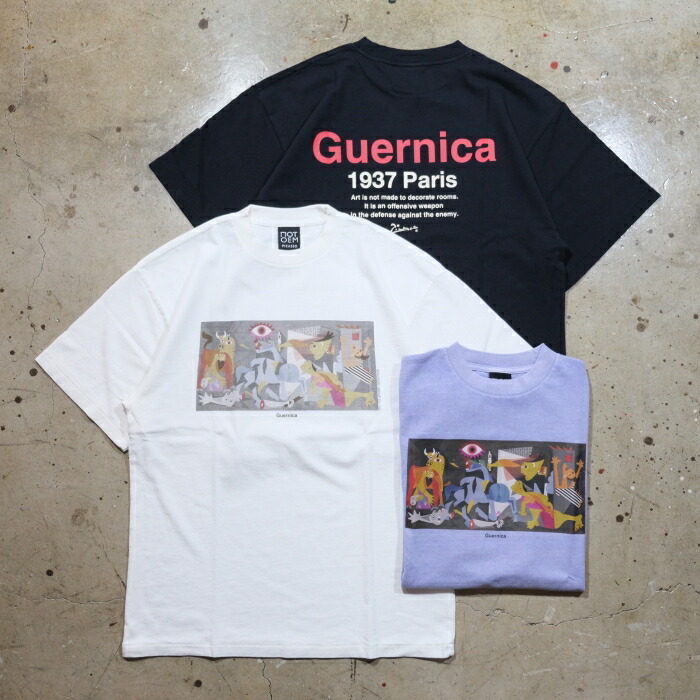 NOT OEM ノットオーイーエム【Guernica Tee】ゲルニカTシャツ アートTシャツ ウォッシュ加工 6.2oz COTTON100％