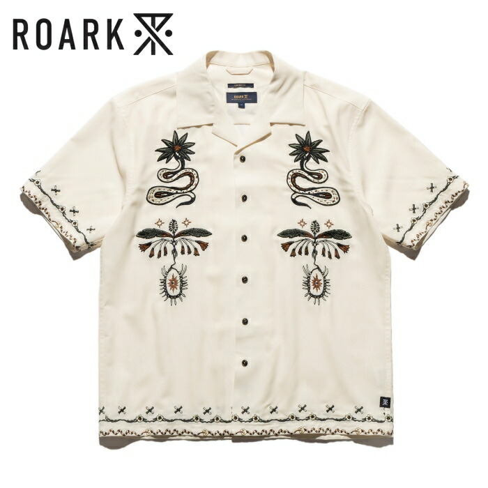 ROARK ロ円弧【RWJ1221】【\"AUGS PALM\"" GONZO S/S】 半袖プルオーバー 吸水速乾 ポリエステル100％"